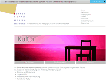 Tablet Screenshot of kranich-stiftung.de